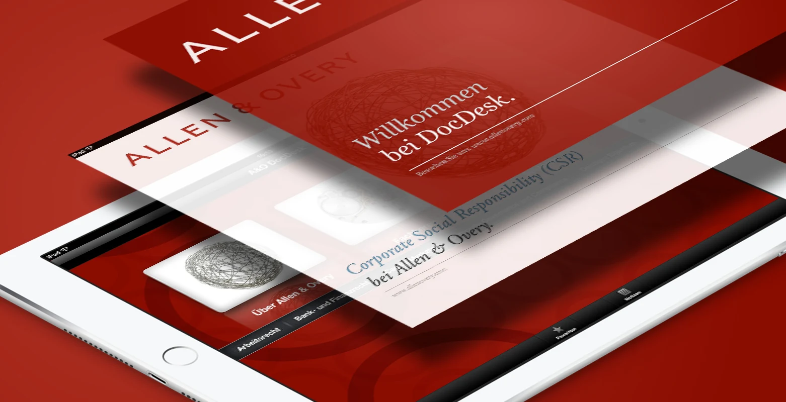 Allen und Overy DocDesk als Tablet-Anwendung